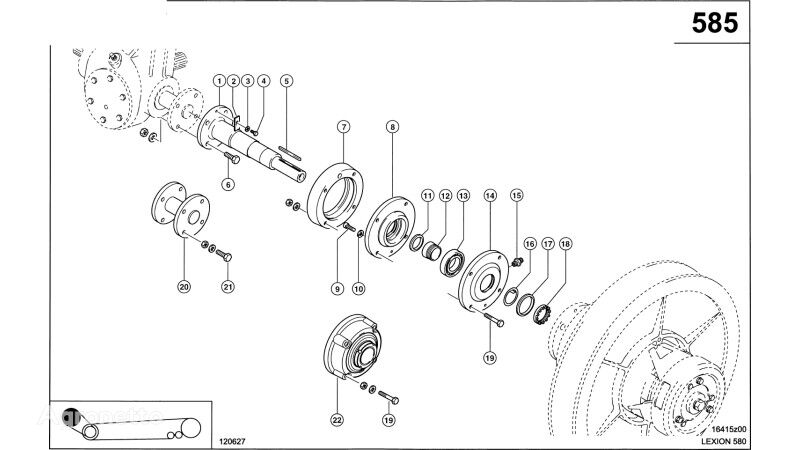 другая запчасть трансмиссии WAŁEK KOŁNIERZA   0006449750 для зерноуборочного комбайна Claas Lexion 580
