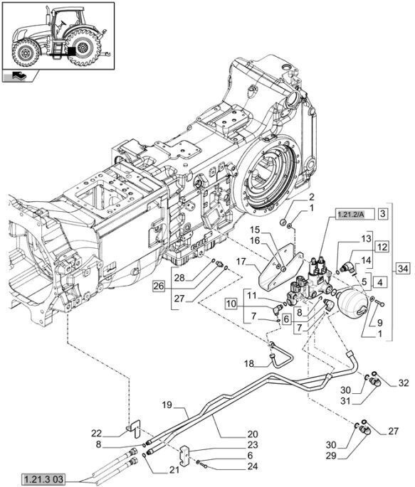 Regen zawor hydr  84486847R na zdjęciu: 3 для трактора колесного New Holland T6010