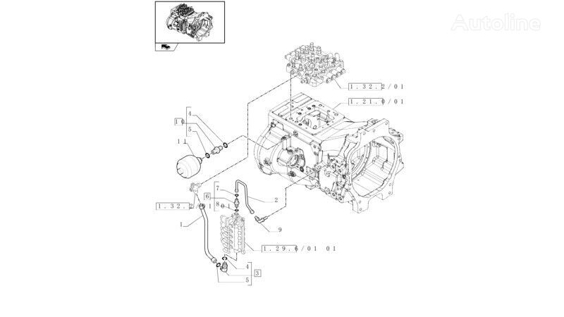 Hydroakumulator New Holland T6010 Hydroakumulator 0.75l 87314179 87314179 до трактора колісного New Holland T6010