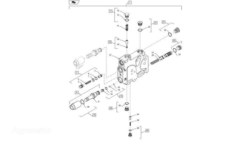 розподільник 47434190 до трактора колісного New Holland T6090