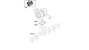 турбокомпресор двигуна New Holland T6090 Regen turbosprezarka 2854829R до трактора колісного New Holland T6090